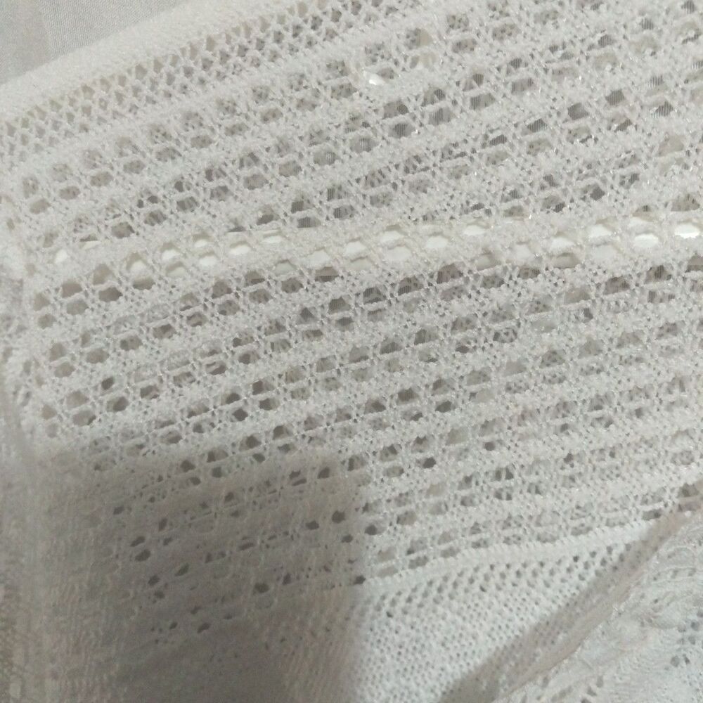 Cactus Size S Crochet White Cardigan With Lace. - Picture 4 of 12